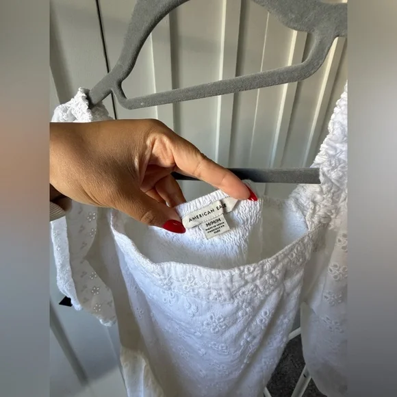 American Eagle Outfitters White Eyelet Dress - Picture 4 of 5